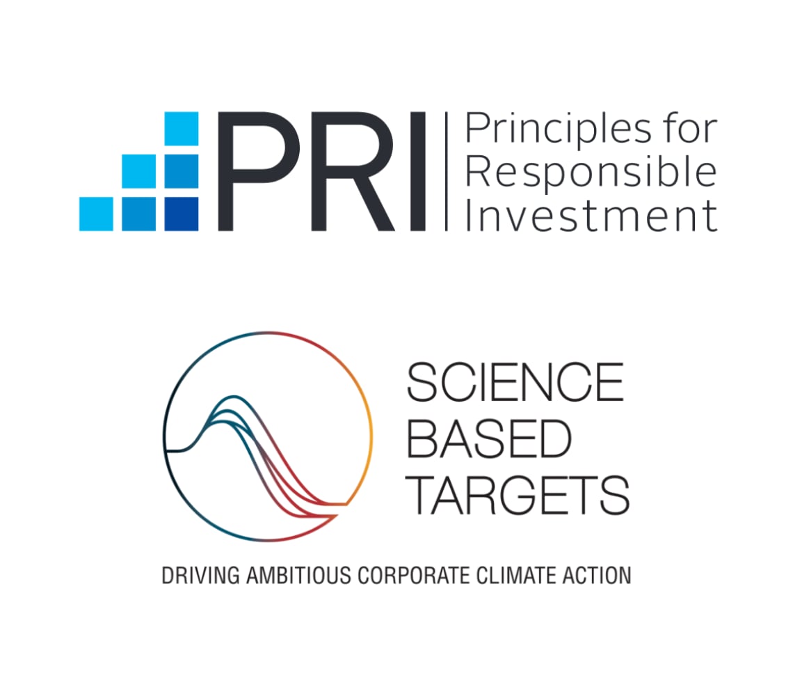 Principles for Responsible Investment and Science Based Targets logos